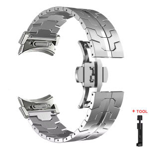 For Samsung Watch 7 40/44mm Strap Quick Fit No Gaps Metal Band For Samsung Galaxy Watch 4/5/6 46 47mm Stainless Steel Bracelet