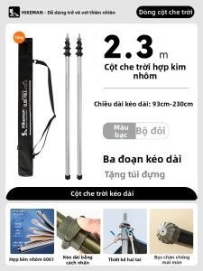 HIKEMAN | Cột Dù Trại Du Lịch Siêu Nhẹ Điều Chỉnh Được