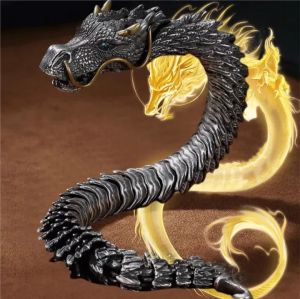 กำไลข้อมือสร้อยข้อมือมังกรทำด้วยมือสไตล์จีนวินเทจผู้ชายเป็นของขวัญแฟชั่นสำหรับผู้หญิงเครื่องประดับ