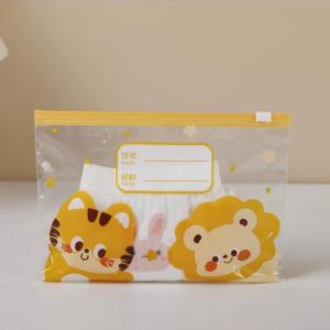 YEGBONG | Có Thể Tái Sử Dụng Chống Thấm Nước Trẻ Em Túi Bảo Quản 10/15/20 Bộ Hình In Động Vật Dễ Thương Di Động Du Lịch Đồ Dùng Học Tập Ban Tổ Chức Cho Mẫu Giáo