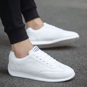 Summer New White Shoes Mens Casual Mesh Sneaker K-style Trendy Cortez Minimalist Low Ankle One Pedal Shoes