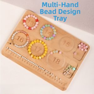 Handmade Beading Design Plate DIY Display Plate Jewelry Necklace Bracelet Measurement Tool Cultural Plaything Pearl Scale Measurement