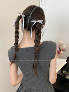 Sweet Butterfly Knot Hair Clips Silver Ribbon Hair Accessories for Girls Elegant Tailored Fresh out Fashion Hairpins