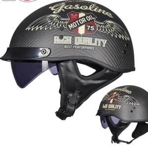 Penghantaran dari China [2025]GXT Topi keledar Motosikal Gentian Karbon Separuh Topi Keledar Empat Musim R Harley Prince Topi Keledar Kenderaan Elektrik R untuk Lelaki dan Wanita 3.8