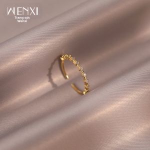 WENXI | Nhẫn Kim Cương Siêu Mịn Thiết Kế Mở Điều Chỉnh Được