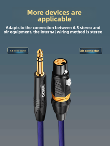 Choseal | Balanced Audio Cable 6.5mm to XLR Male 6.35mm to XLR Female TRS Stereo 48v Condenser Microphone Line