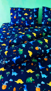 Sprai Ready All Size Lengkap Motif Karakter Anak Anak DINO Ready Size 120 160 180 Set - Lengkap Sarung Bantal Dan Guling -Lembut Adem Tidak Luntur