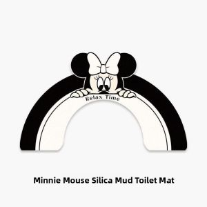 Mickey Bathroom Toilet U-Shaped Floor Mat Absorbent Foot Pad Bathroom Toilet Edge Diatom Mud Splash Proof Urine Non-Slip Pad