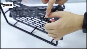 IMCOME Rak Sabun Kamar Mandi 2 Susun Serbaguna Tempat Penyimpanan Perlengkapan Dan Peralatan Kamar Mandi Persegi Stainless Steel Hitam