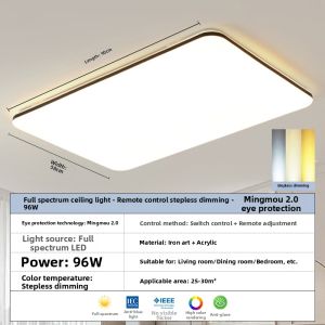 EUROB | Anti-dust Moisture Protection Eye-protective Full Spectrum Ceiling Light