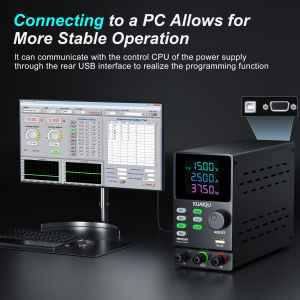 KUAIQU ระบบแหล่งจ่ายไฟไฟฟ้ากระแสตรง30V 10A จอแสดงผลดิจิตอลแบบปรับได้เครื่องวัดกระแสไฟฟ้าทดลอง