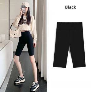 High Waist Yoga Sharkskin Pants Womens Eighteen Bottoms Tightening Hip Nine Points Spring Autumn New Style Base Layer Pants
