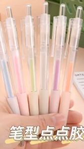 Pen‑Style Dot Glue Pen 6 Colors Portable 1mm Dot Line Quick Drying DIY Craft School Stationery