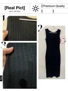 Thrift / Preloved Kadaka Knit Dress Fit body slim black