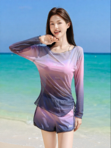 XTEP | Modest Cover Abdomen Slimming Three-Piece Swimsuit