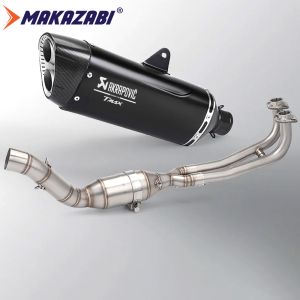 For Yamaha T-max 530 TMAX 500 530 560 tmax530 Tmax560 2017-2025 Motorcycle Full System Exhaust Escape Modified Exhaust Front Middle Pipe slip on carbon fiber muffler Pipe