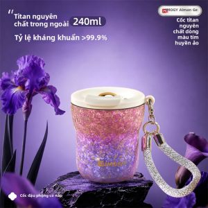 IMOGY | Tách Cà Phê Cách Nhiệt Màu Tím Có Bộ Lọc Trà Quà Tặng Du Lịch Gia Đình Ô Tô