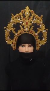Mahkota Kepala Aksesoris Tari / Karnaval Bahan Lem Lilin Motif 11