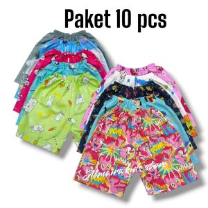 PAKET 10 PCS/ Celana pendek anak perempuan/ Celana pendek anak cewek / celana anak sehari-hari/ bawahan anak perempuan