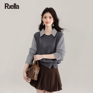 puella | Vintage Loose Fitting Slim Fit Patchwork Shirt