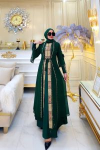 Gamis Arabian sering warna tali depan//Arabian terbaru seriaan wrna populer 2024//COD//Yunita Lestari fashion//