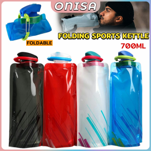 700ml Foldable Water Bag Flexible Soft Water Bottle Outdoor Hiking Camping Water Bags Ultralight Duckbill Sports Kettle With Hook