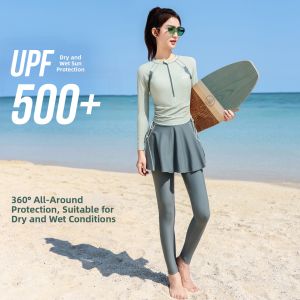 XTEP | Conservative Slimming Tummy Covering Separates Swimsuit