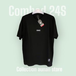 Kaos Distro Motif Simpel Cotton Combed 30s Warna Hitam Lengan Pendek Bahan Tebal Menyerap Keringat
