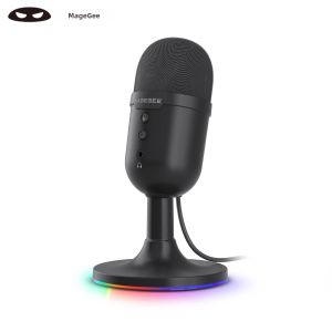 MageGee |   MageGee USB Microphone Giảm Tiếng Ồn RGB Để Phát Trực Tuyến Ghi Âm Podcast Chơi Game Plug And Play Cho PC Mac PS4