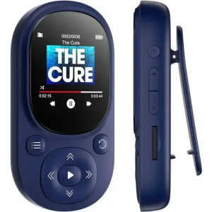 เครื่องเล่นเพลง MP3 แบบคลิป 32GB พร้อม BT 5.0 เสียง Lossless เครื่องเล่น MP3 กีฬา รองรับการบันทึกเสียงวิทยุ FM และการ์ด TF สูงสุด 128GB