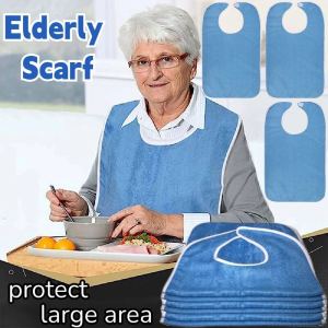Elderly Aprons Elderly Bib Waterproof Adult Bib Mealtime Clothes Detachable Disability Washable