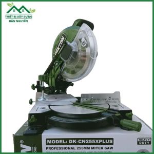Máy cắt nhôm Dekton DK-CN255XPLUS Trực Tiếp lưỡi 255mm có nghiêng công suất 1800W cắt gỗ màu olive