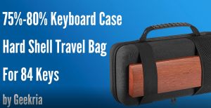 Geekria Keyboard Case for 84-key Keyboards Hard Carrying Bag Compatible with Keychron K2 HE Aula F75 ASUS ROG Azoth 75% Keyboard