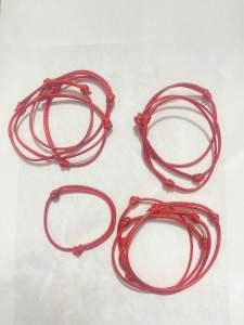 5pcs GELANG PRIA WANITA TALI KOREA 2mm HITAM KNOT CASUAL DISTRO TERBARU