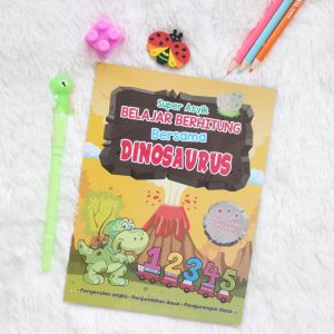 CKLIK MEDIA : BUKU ANAK | SUPER ASYIK BELAJAR BERHITUNG BERSAMA DINOSAURUS