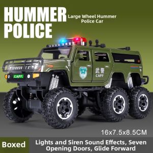 HUPINXIAN | Realistic Alloy Police Car Model