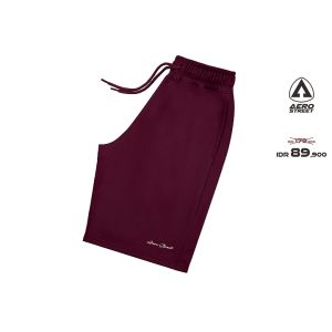 Aerostreet Jogger Pendek Madava Maroon Celana Joger EBAAA