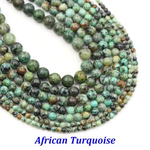 2/3/4/6/8/10/12mm African Turquoise Natural Stone Healing Crystal Round Loose Spacer Bead Jewelry Making DIY Bracelet Necklaces