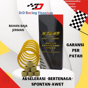 PAKET KIRIAN NMAX PER CVT RACING PER KAMPAS OTOMATIS 1500 RPM D DAN ROLLER 7-8-9-10-11 GRAM LEXY MIO M3 FINO FI 125 SRD RACING JAPAN SPEC