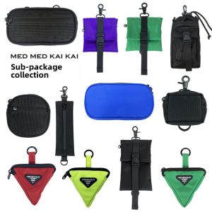 Medkai Function Bum Bag Mobile Phone Bag Multi-Function Headset Digital Cosmetics Bag Cigarette Case Bag Change and Key Small Saddle Bag