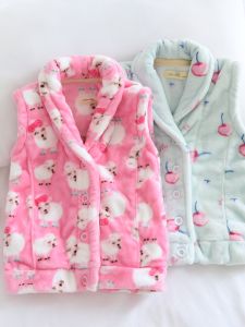 เสื้อกั๊กคาร์ดิแกนเด็กสำหรับฤดูใบไม้ร่วงและฤดูหนาวเสื้อกั๊กผ้าสักหลาดกันหนาวสำหรับเด็กชุดนอนชุดเด็กเสื้อเด็กผู้หญิงชุดใส่ในบ้าน