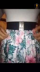 Thắt Lưng Co Giãn Rộng TRAZ Đầm Co Giãn Thắt Lưng Nữ Đầm Phụ Kiện Thắt Lưng Corset Eo Khóa Kim Loại