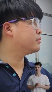 แว่นตานิรภัย แว่นตาเซฟตี้ ป้องกันดวงตาจากอันตราย รุ่น DE-11RL+ (GLSS0117)