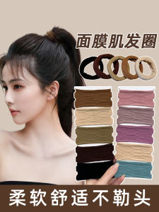 ยางรัดผมยืดหยุ่นสูงแบบหนากว้างไม่มีรอยต่อสำหรับผู้หญิง ยางรัดผมสไตล์เกาหลี ยางรัดผมแบบมีหัวเข็มขัดสำหรับผู้หญิง