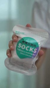 Tất dùng 1 lần nam nữ SPORTY 100% cotton tự nhiên dạng nén nhỏ gọn thoáng khí thấm hút mồ hôi dễ dàng mang theo