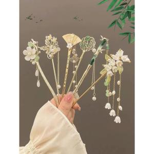 Chinese Ancient Style Hairpin Female New Chinese Style National Style New Arrival Hairpin Minimalist Modern Fancy Updo Headdress for Han Chinese Clothing