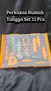 Home Tool Kit 11pcs Set INGCO HKTV01H111 Perkakas Box Tang Obeng Palu
