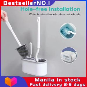 Bestseller Wall Mounted Toilet Brush Set of 3 Wall-mounted Multifunction Toilet Brush Bathroom Cleaning Brush With Holder