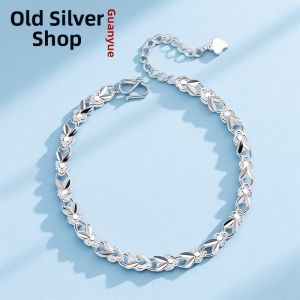 WU YUE JEWELRY | Lucky Simple Fashion Versatile 999 Pure Silver Bracelet