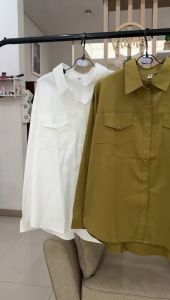 KEMEJA WANITA MOTIF POLOS IMPORT BJS